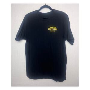 Jonas Brothers Five Albums One Night Tour Short Sleeve Black T-Shirt Size XL